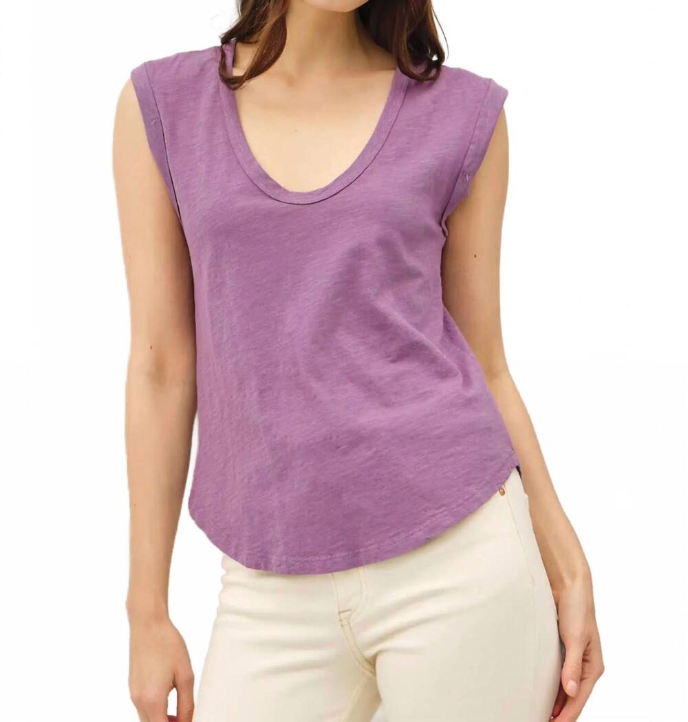 NEW BE COOL rhonnie cap sleeve top in purple